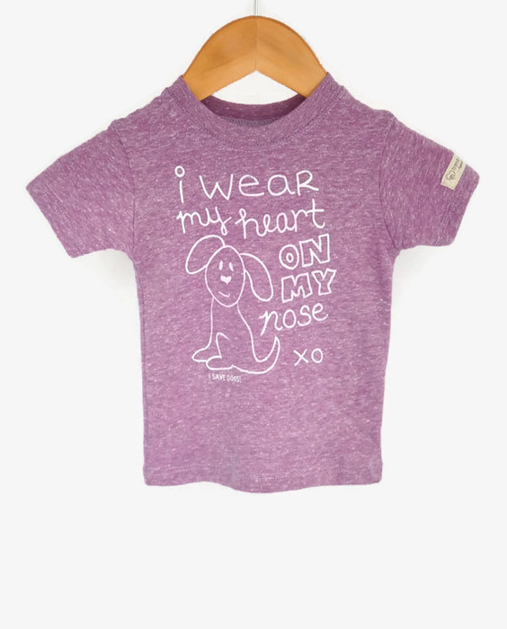 Heart on My Nose Dog Rescue Tee | Trendy Little Sweethearts