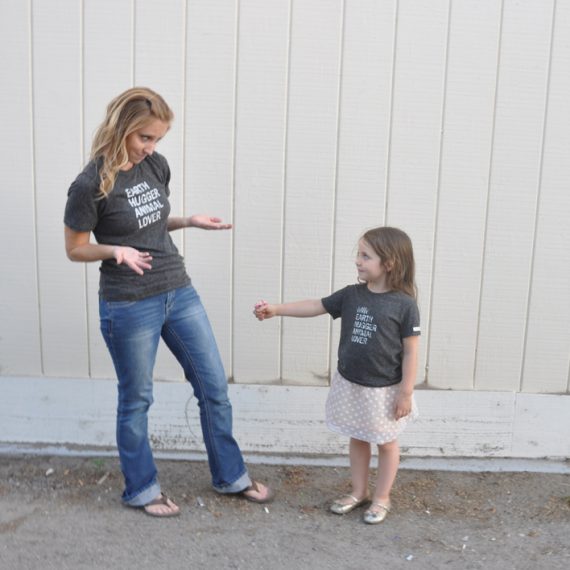Mommy and me tshirts for animal advocates and moms who love to Save the Earth