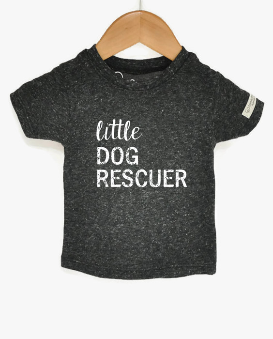 Ecofriendly animal rescue tshirt, made from recycled bottles and organic cotton. Includes donation to save dogs! at Trendy Little Sweethearts