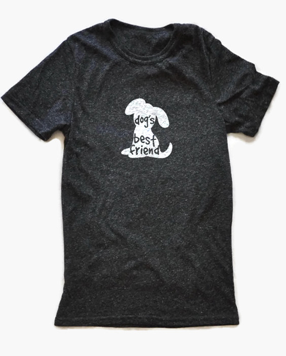 Cute dog tshirt for adults, made from recycled bottles and organic cotton | Trendy Little Sweethearts
