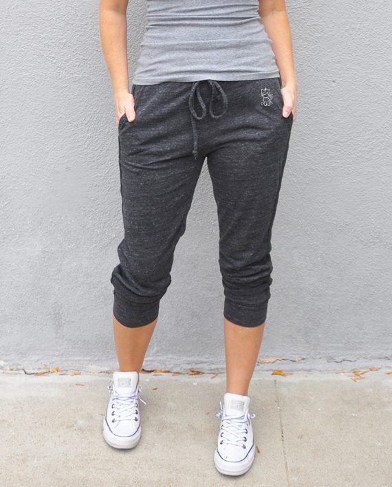 Eco-friendly Cropped Sweatpants with Unicorn | Dog Rescue | Trendy Little Sweethearts