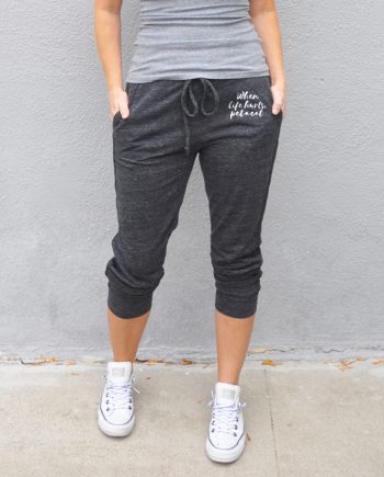 Eco-friendly Cropped Sweatpants | Cat Rescue | Trendy Little Sweethearts