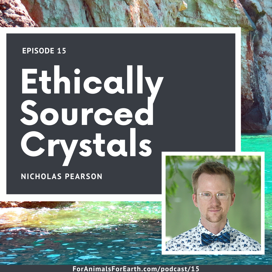 Ethically sourced crystals with Nicholas Pearson. How can we find crystals that are mined ethically, conscious of the earth and the miners involved? Nicholas shares his perspective in episode 15 of the For Animals For Earth Podcast.