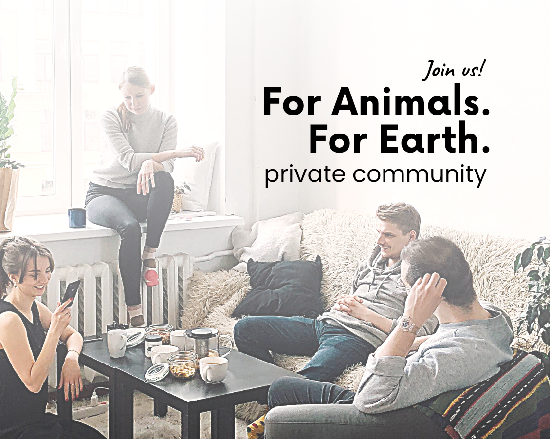 A private community for people seeking new ways to help animals and the earth.