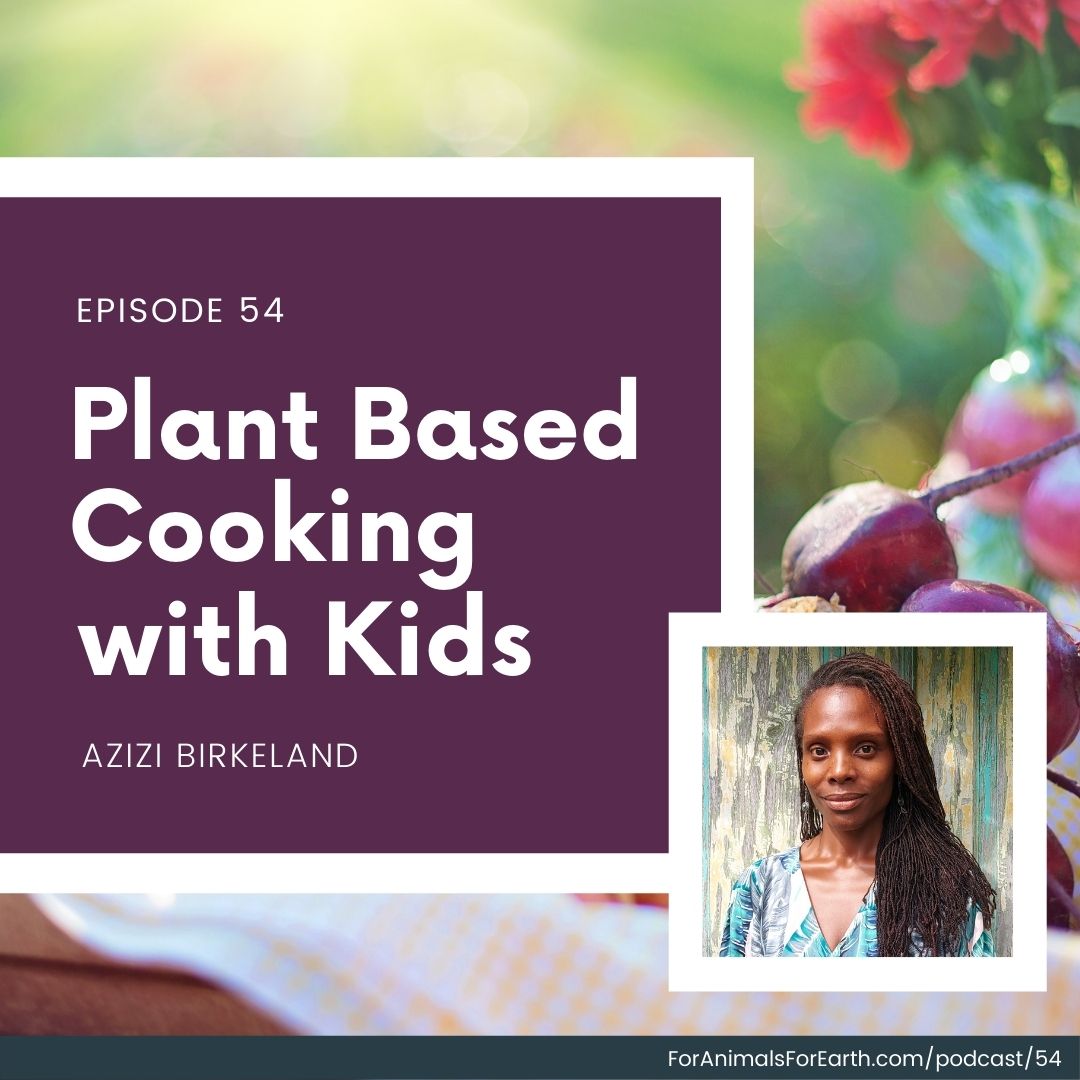 Azizi Birkeland joined me from Bali, Indonesia to talk about Tiny Green Chef, her business designed to teach plant based cooking with kids. Episode 46 for the For Animals. For Earth. podcast